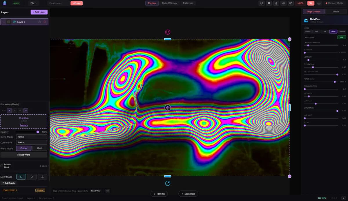FluidGen plugin in Ghost Arcade