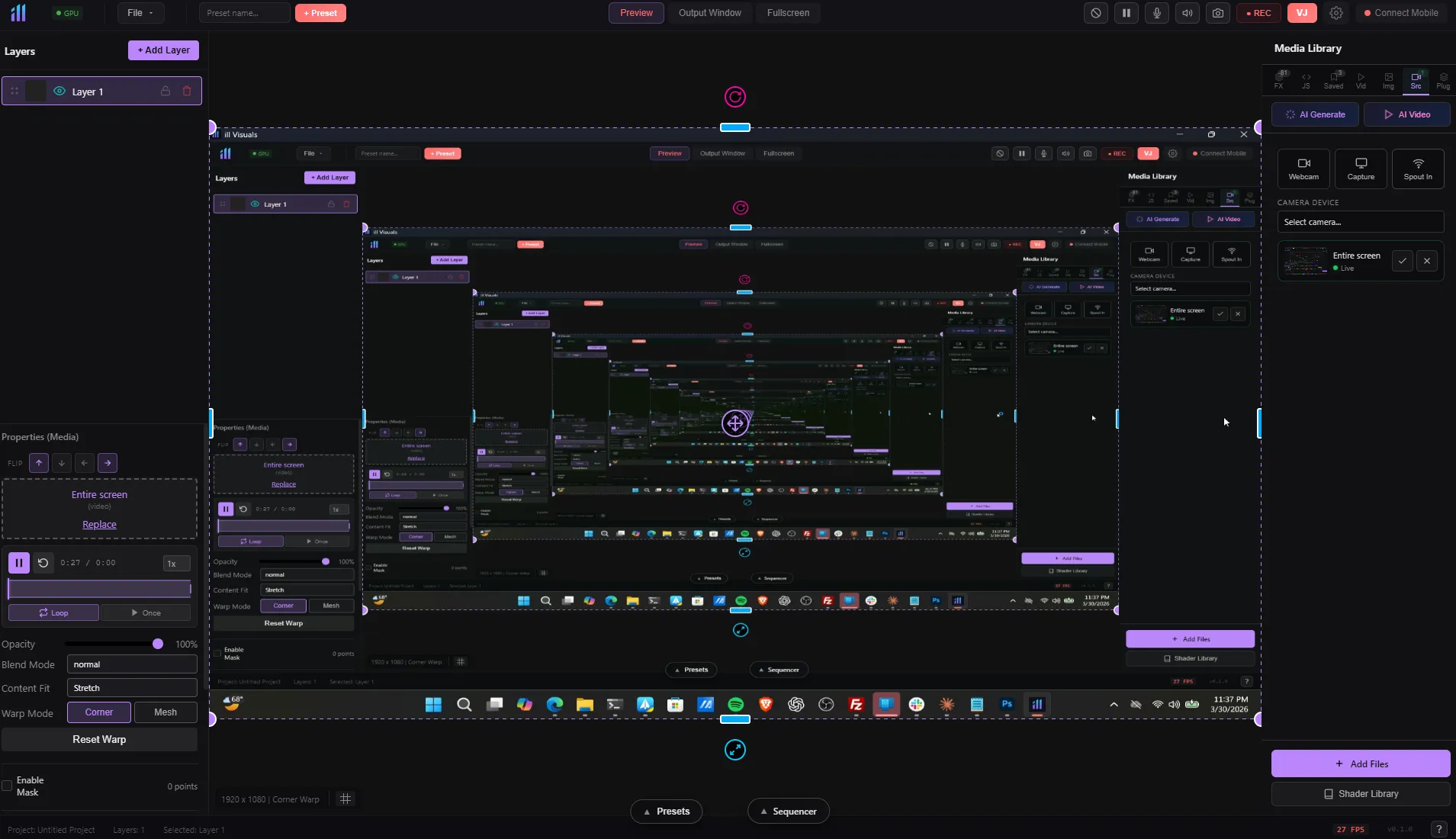 Live Screen Input
